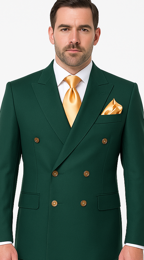 Rossi Man RM1190 – Milano Collection Slim Fit Men’s Suit in Bold Green - 34R