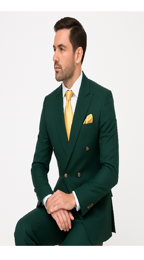 Rossi Man RM1190 – Milano Collection Slim Fit Men’s Suit in Bold Green - 34R