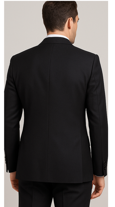 Rossi Man RM2301 Sam Collection Mens Slim Fit Formal Suit in Black