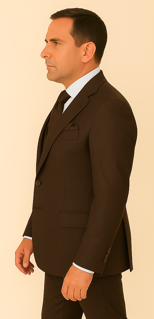 Rossi Man BOND RM1753 Slim Fit 3-Piece Suit – 1-Button Peak Lapel, Modern Formalwear for Men - 34R