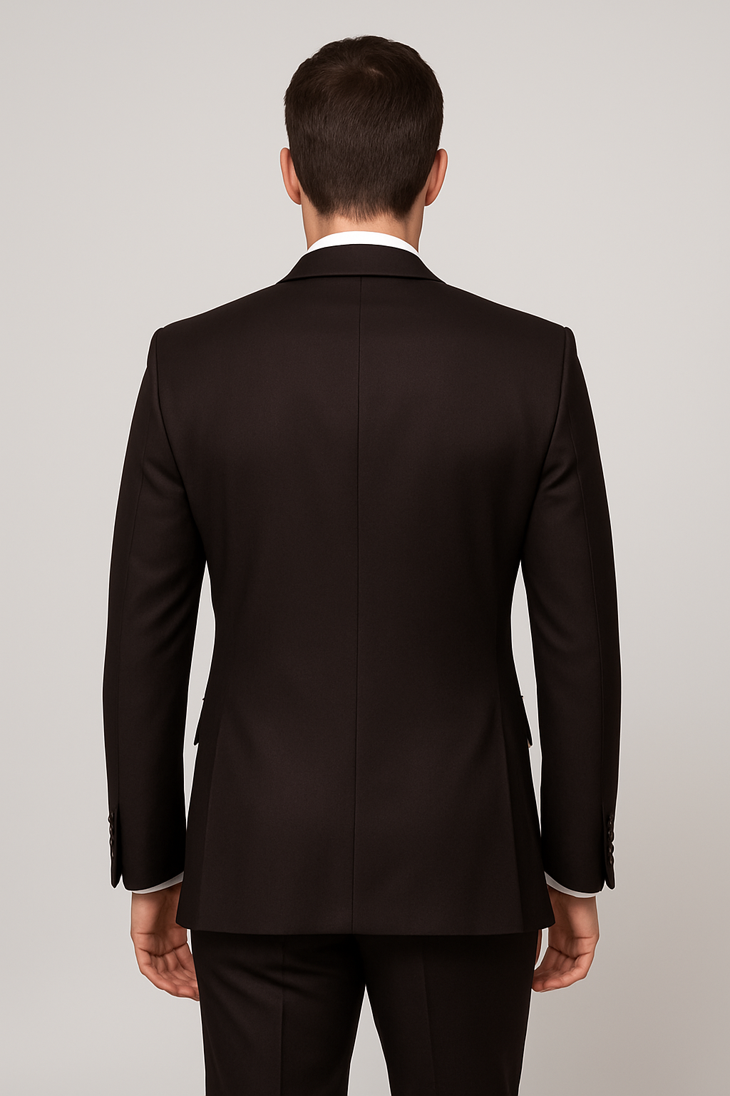 Chocolate Brown Slim Fit Suit – Rossi Man Max 3-Piece Formal Set - 34R