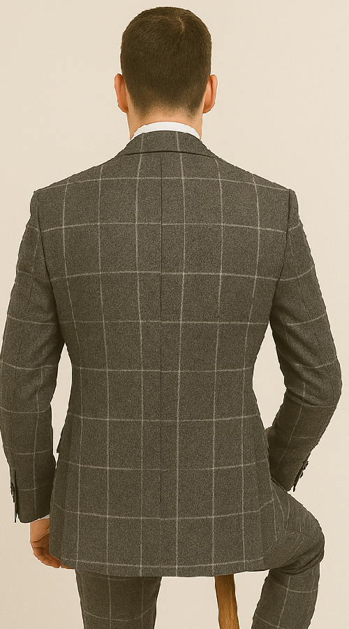 Rossi Man RM1742 – Max Collection Stylish Slim Fit Men’s Suit in Brown - 34R