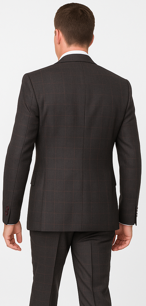 Rossi Man MAX RM1787 Slim Fit 3-Piece Suit – Stylish and Elegant Men’s Formalwear - 34R