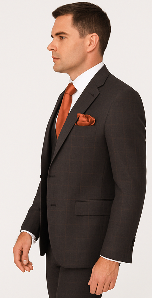 Rossi Man MAX RM1787 Slim Fit 3-Piece Suit – Stylish and Elegant Men’s Formalwear - 34R
