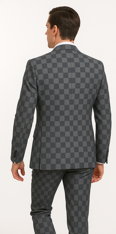 Rossi Man MAX RM1836 Slim Fit 3-Piece Grey Suit â€“ Tailored Formal Suit for Men