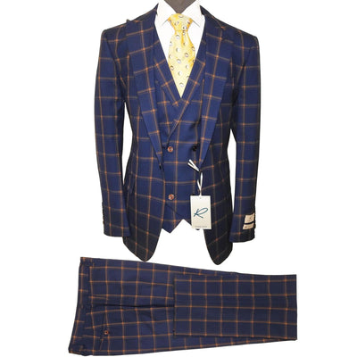 Rossiman Suits For Sale -  Mens Designer Suit - Fashion Suits - Fancy Indigo/black Suits
