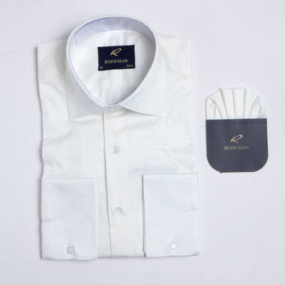 Rossi Man RS1 Ivory Shirt for Men Classic Style