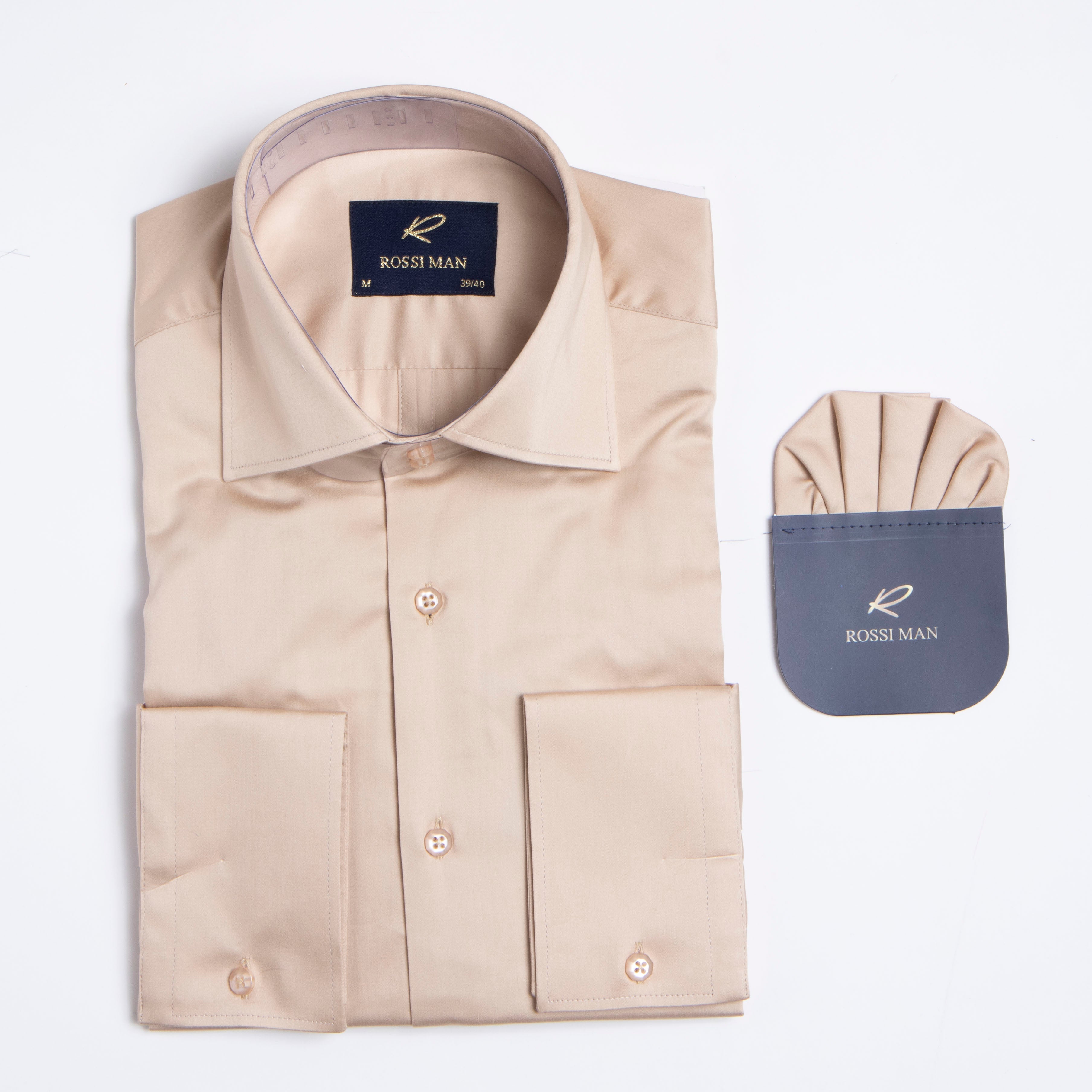 Rossi Man Shirt â€“ RS1 Style in Khaki - S (14/14.5)