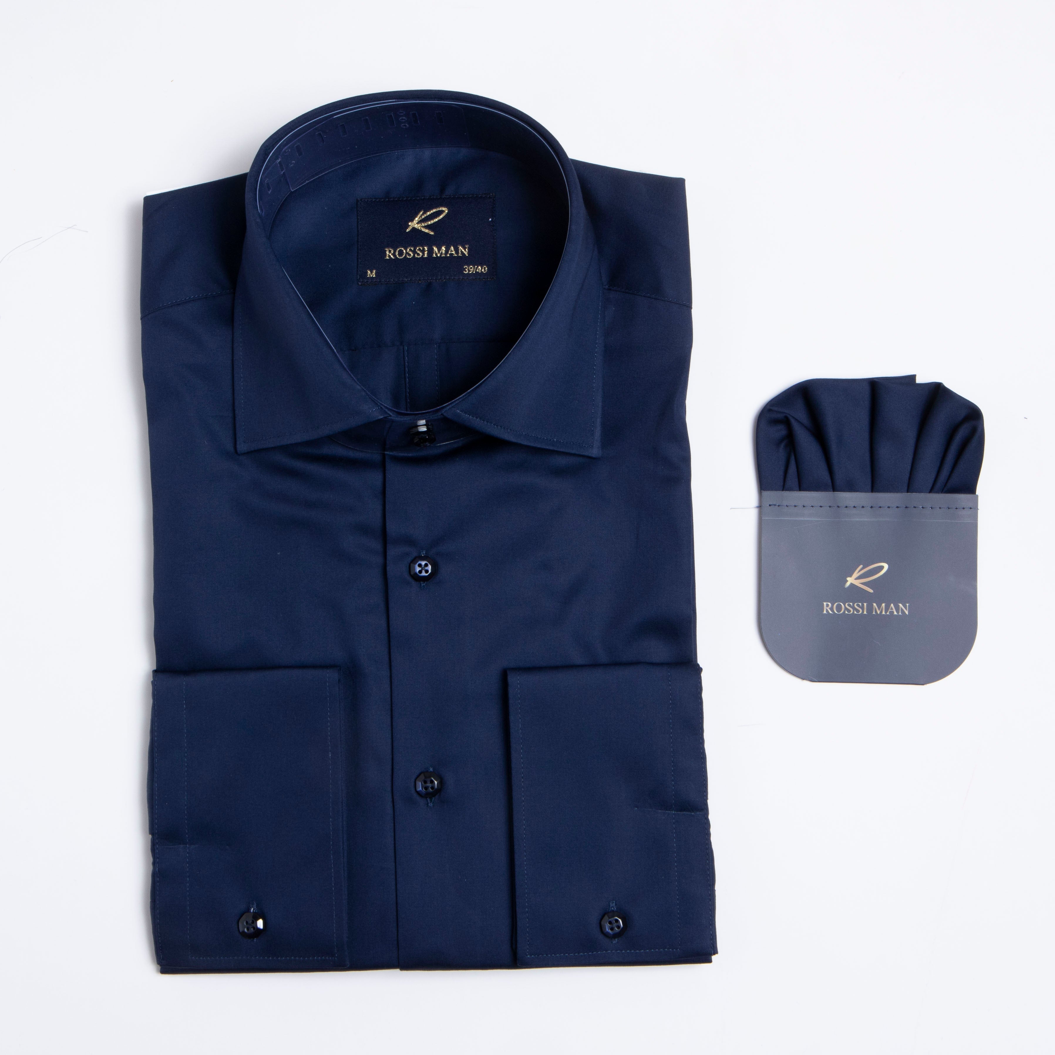 Rossi Man RS1 Men's Shirt â€“ Navy Blue - S (14/14.5)