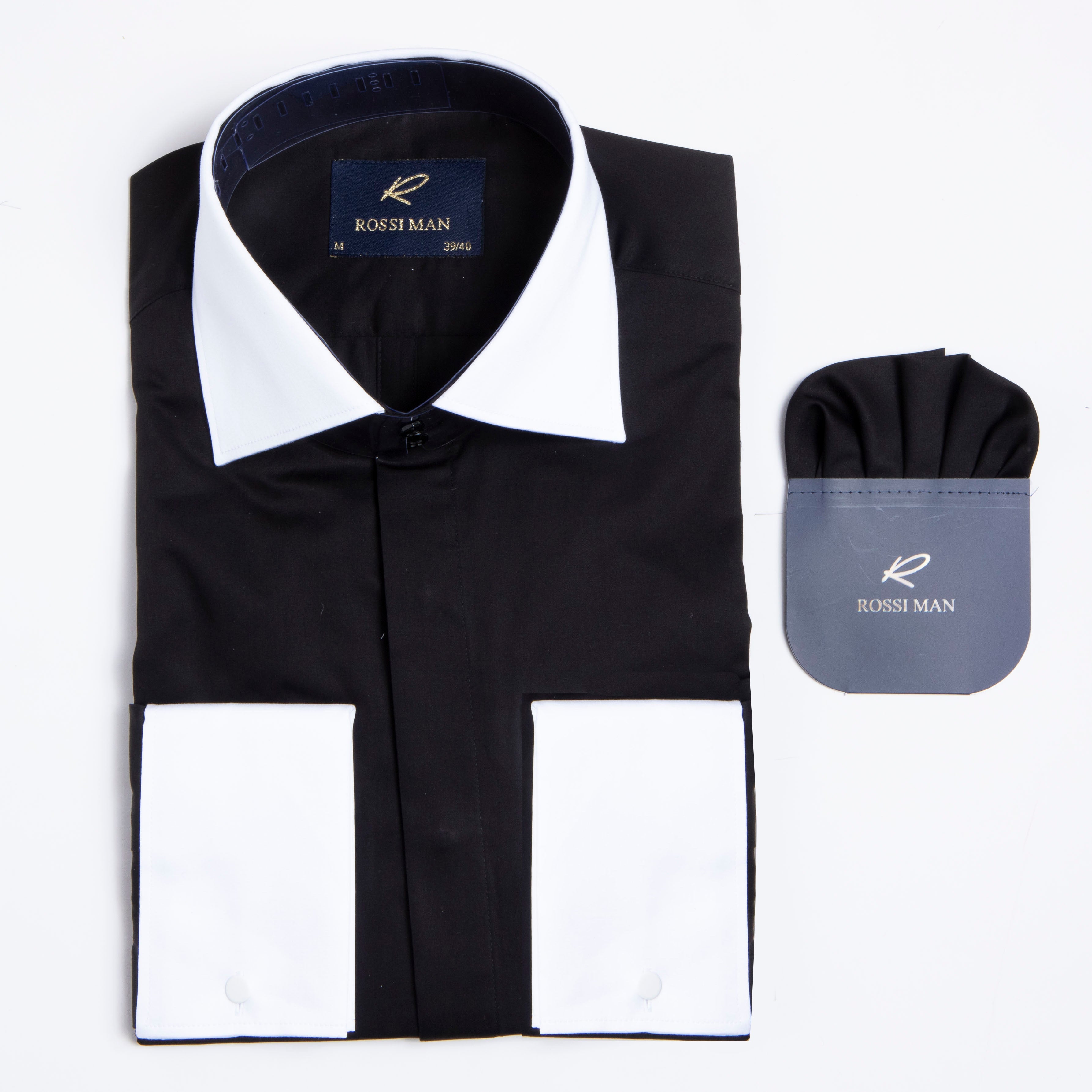 Men’s Black RS2 Shirt by Rossi Man - S (14/14.5)