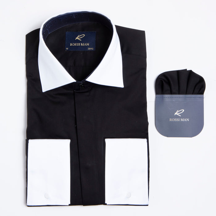 Mens Black RS2 Shirt by Rossi Man
