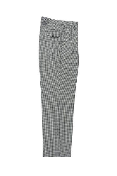 Black and White Check Wide Leg Wool Dress Pant 2586/2576 by Tiglio Luxe RS5224/1 - 32