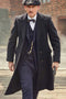 John Shelby Suit - John Shelby Suit Outfit - Mens Peaky Blinders Costume Arthur Shelby Vested Suit with Overcoat & Hat - Wool Feel - Designer Brand in black