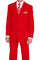 Cheap Priced Suit- Mens 3 Button Classic Fit Poplin Red Suit