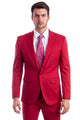 Cheap Priced Suit- Men's One Button Peak Lapel Basic Slim Fit Red Suit