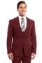 Cheap priced Suit  - Men's One Button Peak Lapel Skinny Wedding & Prom 2025 Red Suit With Lowcut Vest