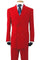 Cheap Priced Suit - Mens Classic Fit Double Breasted Poplin Red Suit