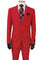Cheap Priced Suit - Mens 2 Button Slim Fit Poplin Red Basic Suit