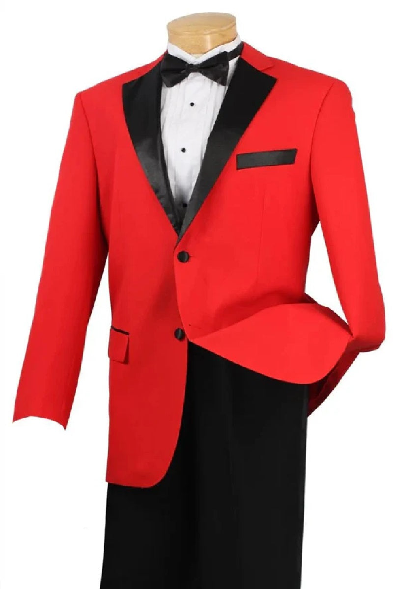 Salvatore Red Vinci Two Piece Set Tuxedo - 34 Short or Extra Small