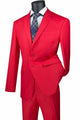 Cheap Priced Suit - Mens Basic 2 Button Modern Fit Red Suit