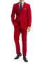 Cheap Priced Suit- Mens Two Button Modern Fit Basic Red Suit