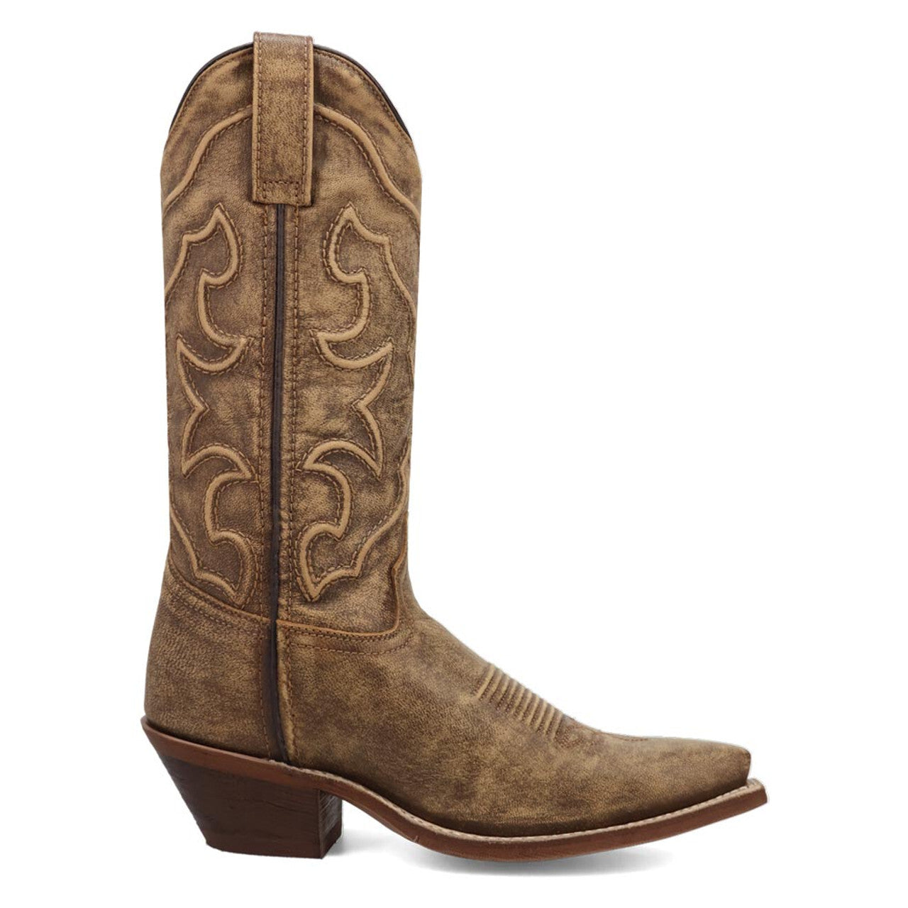 Laredo Reva Honey Leather Snip Toe Women Boots - 6