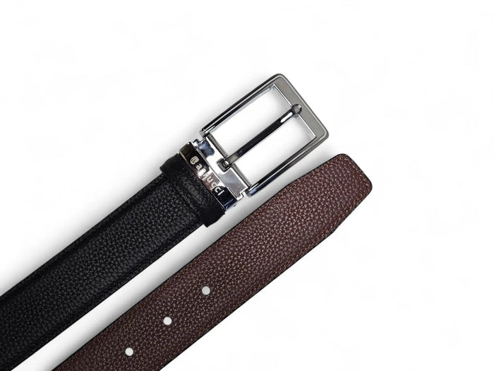Carrucci Reversible Pebble Leather Belt