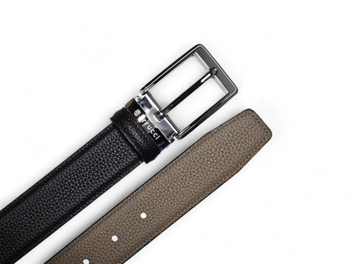 Carrucci Reversible Pebble Leather Belt