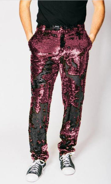 rose gold dress pants Ruby Satin Pants