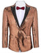 Sequin Tuxedo - Mens Blazer - Rose Gold Dinner Jacket - Peak Lapel Shiny Tuxedo Jacket