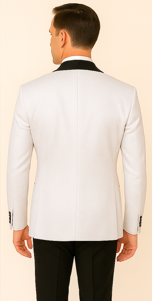 Rossi Man RM1444 â€“ Slim Fit Smoking Style 3-Piece Formal Tuxedo for Men