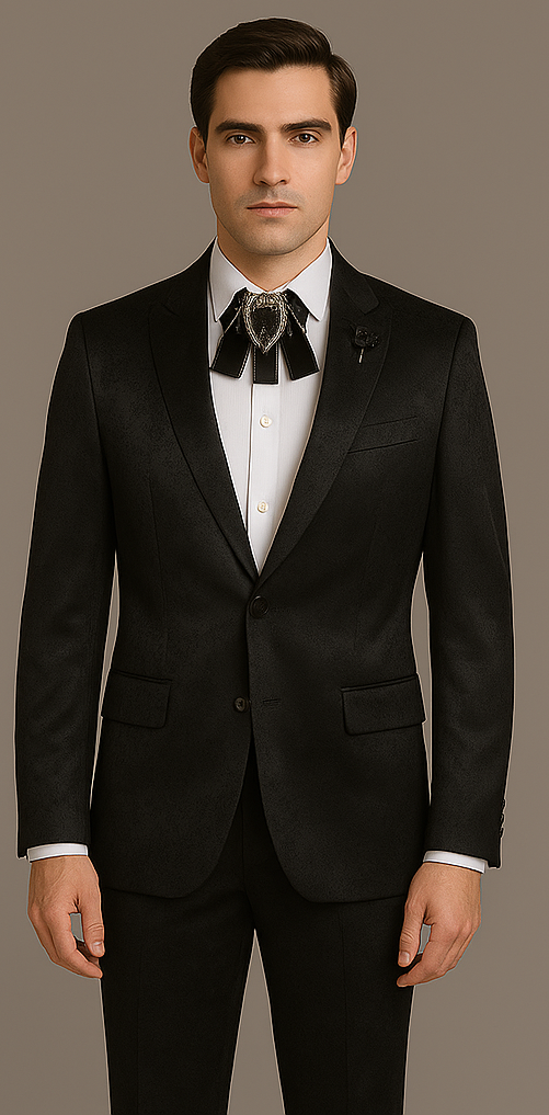 Rossi Man Leo RM1907 â€“ Men's Modern Slim Fit 2-Piece Suit | Stylish Formal - XS