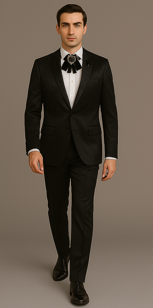 Rossi Man Leo RM1907 â€“ Men's Modern Slim Fit 2-Piece Suit | Stylish Formal - XS
