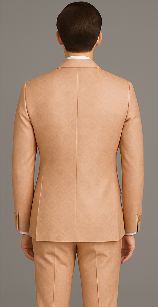 Rossi Man Leo RM1903 â€“ Pink & Gold Designer Tuxedo for Men | Stylish Formal Wear - XS