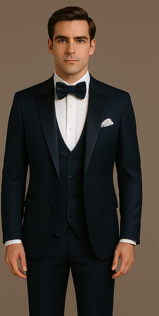 Rossi Man Leo Tuxedo RM1102 – Modern 3-Piece Formal Suit for Men | Stylish Tuxedo Set - XS