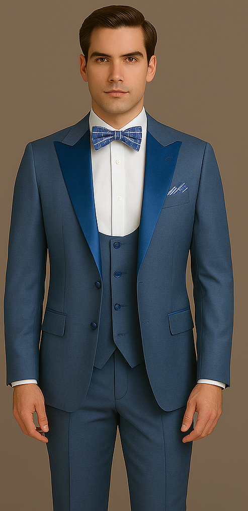Rossi Man Leo Tuxedo RM1387 â€“ Elegant Slim Fit Formal Wear for Men | Stylish Tuxedo Suit - XS