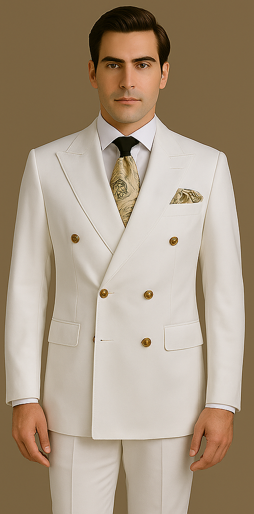 Rossi Man Milano RM1770 – Men's Modern Slim Fit 3-Piece Suit | Formal - 34R