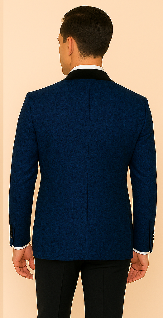 Rossi Man RM1483 Slim Fit Smoking Style 3-Piece Tuxedo for Men