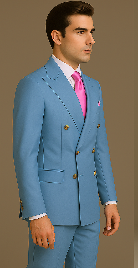 Rossi Man RM1771 – Sophisticated Milano Slim Fit Suit for Men | Premium Formal - 34R