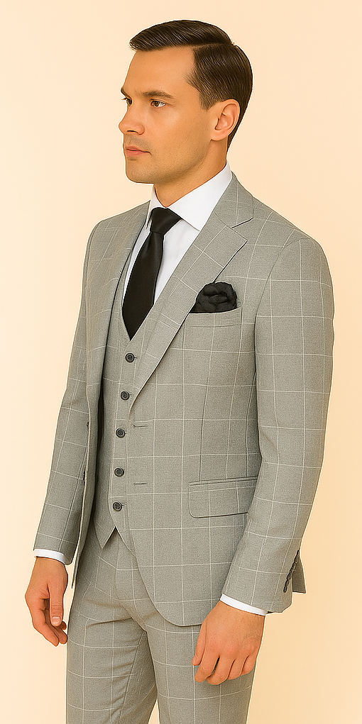 Rossi Man RM1851 Tom – Men's Slim Fit Suit for Modern Elegance - 34R