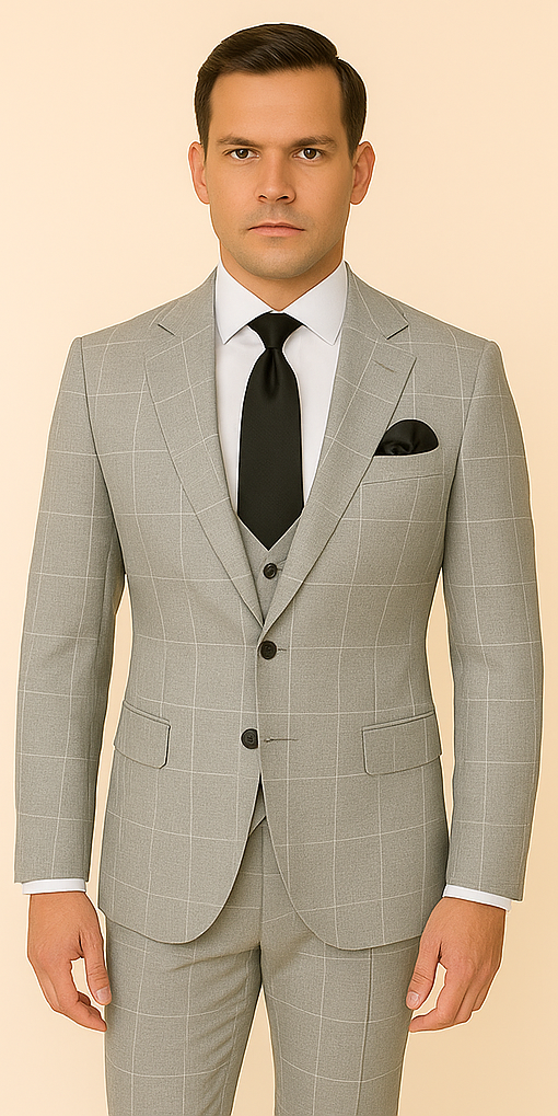 Rossi Man RM1851 Tom – Men's Slim Fit Suit for Modern Elegance - 34R