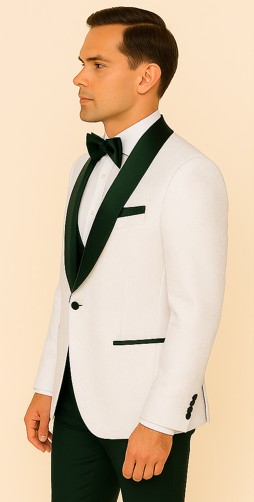 Rossi Man RM1482 – Men's 3-Piece Tuxedo from the Smoking S Collection - XS
