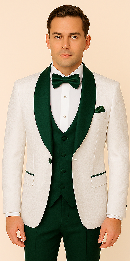 Rossi Man RM1482 – Men's 3-Piece Tuxedo from the Smoking S Collection - XS