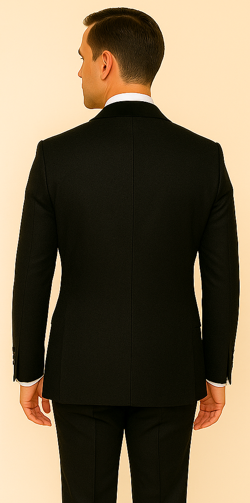 Rossi Man RM1446 – Classic 3-Piece Smoking Style Tuxedo Suit for Men - XS