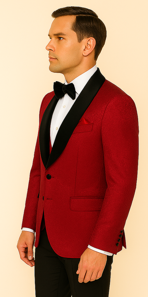 Rossi Man RM1448 â€“ Elegant Smoking Style 3-Piece Tuxedo Set for Men
