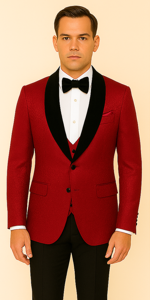 Rossi Man RM1448 â€“ Elegant Smoking Style 3-Piece Tuxedo Set for Men
