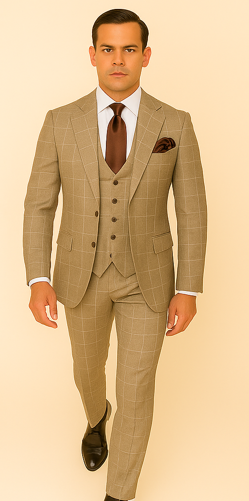 Rossi Man Tom RM1852 Stylish Men's Tailored Suit for Formal Wear - 34R