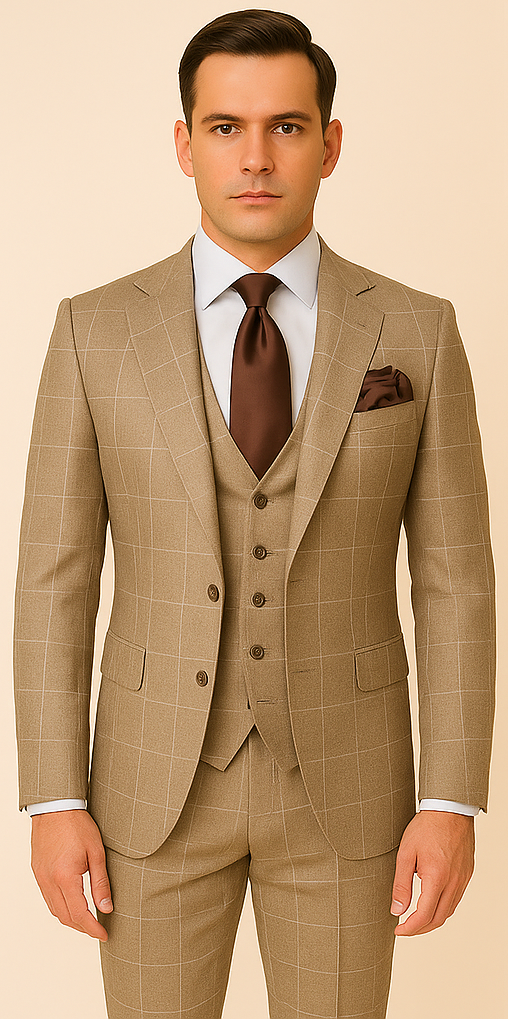Rossi Man Tom RM1852 Stylish Men's Tailored Suit for Formal Wear - 34R