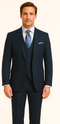 Rossiman Men’s Formal Blue Suit – Slim Fit Design with Vest and Trousers