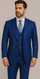 Rossiman Men’s Royal Blue Slim Fit Suit – Sophisticated Double-Breasted Design